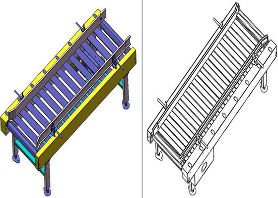 Industri Minuman 380V 0.75KW Gravity Feed Roller Conveyor