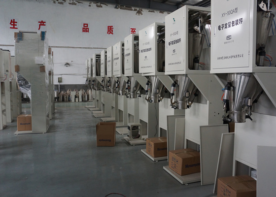 Mesin Pengemas Pakan Stainless Steel 40kg Bagger Semi Otomatis