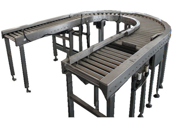 SEW Motor Curve Roller Conveyor 0,75 - 1,5 KW Palletisasi Dalam Jalur Pengepakan