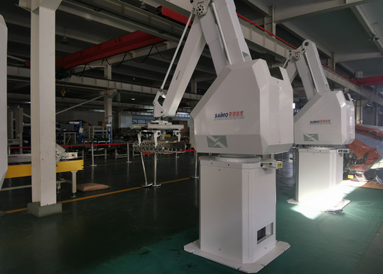 4 Axis 130kgs Palletizing Robot Arm Friendly Di Industri Makanan Dan Minuman