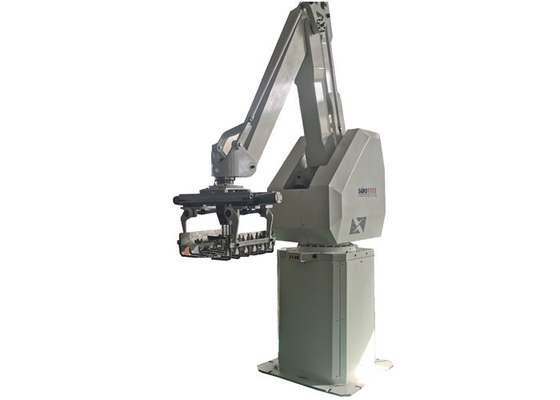 Penumpukan Hemat Energi 4 Axes PLC 50kg Bag Palletizer Robot Untuk Feeds Bag