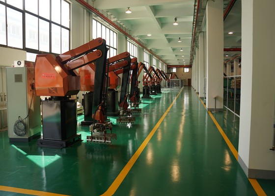 Penumpukan Hemat Energi 4 Axes PLC 50kg Bag Palletizer Robot Untuk Feeds Bag