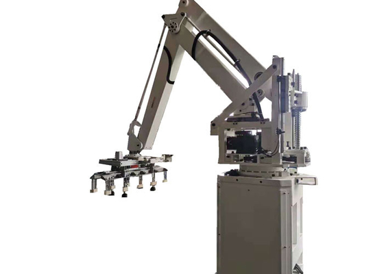 Pengepakan Karton Minyak Zaitun Dan Garis Lengan Robot Palletisasi Ramah
