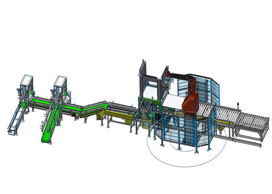 4 Axis 130kgs Palletizing Robot Arm Untuk Botol Kaleng