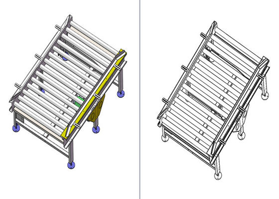 Tugas Berat 1.5KW 150kg Palletizing Conveyor Di Industri Gula