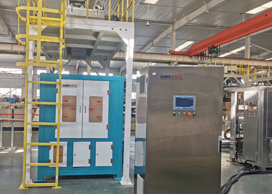 Kantong 25 Kg Diberi Mesin Pengemas Butiran Pellet Warna Hijau 14 KW