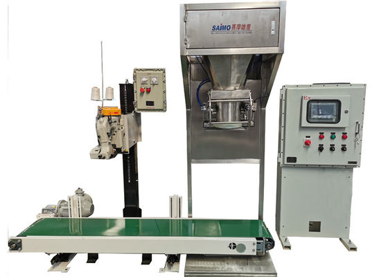 3 Phase Double Bucket Bagging Packing Machine dalam industri pakan hewan peliharaan