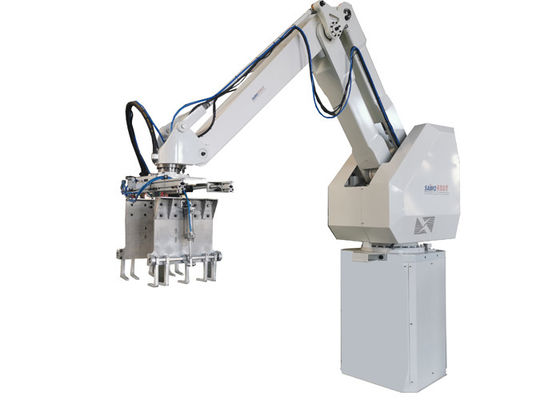 Industri Minuman PAC Servo Alletizing Robot Arm 70kg Paket Karton
