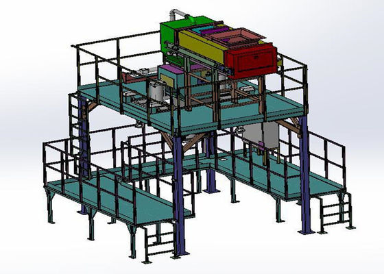 Gravity Type 1.5KW Jumbo Bag Packing Machine Untuk Industri Plastik