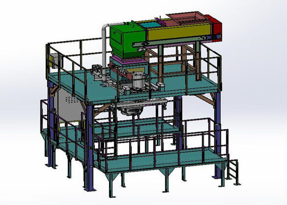Cylinder Clip Jumbo Bag Packing Machine Untuk Industri Seri Makanan